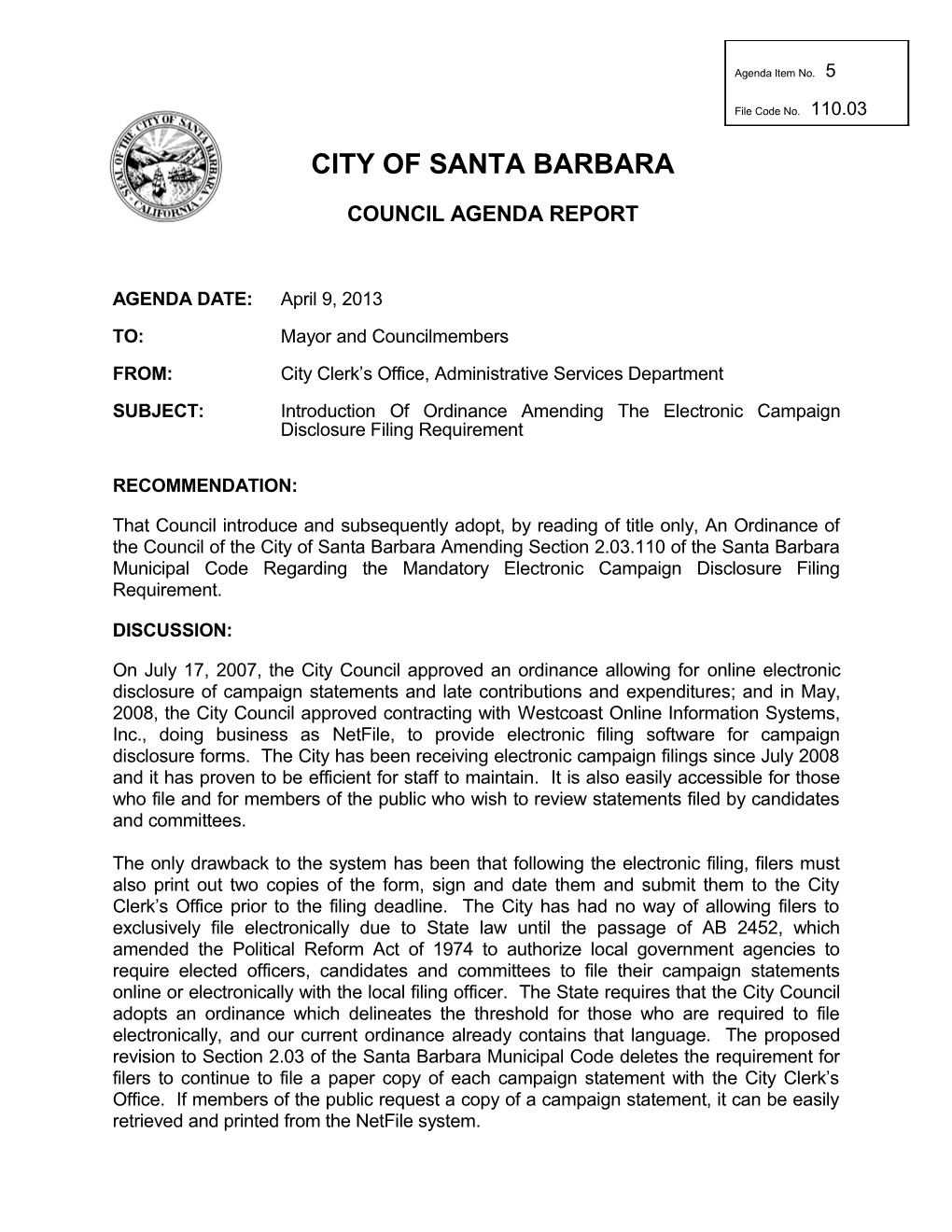 City of Santa Barbara s48