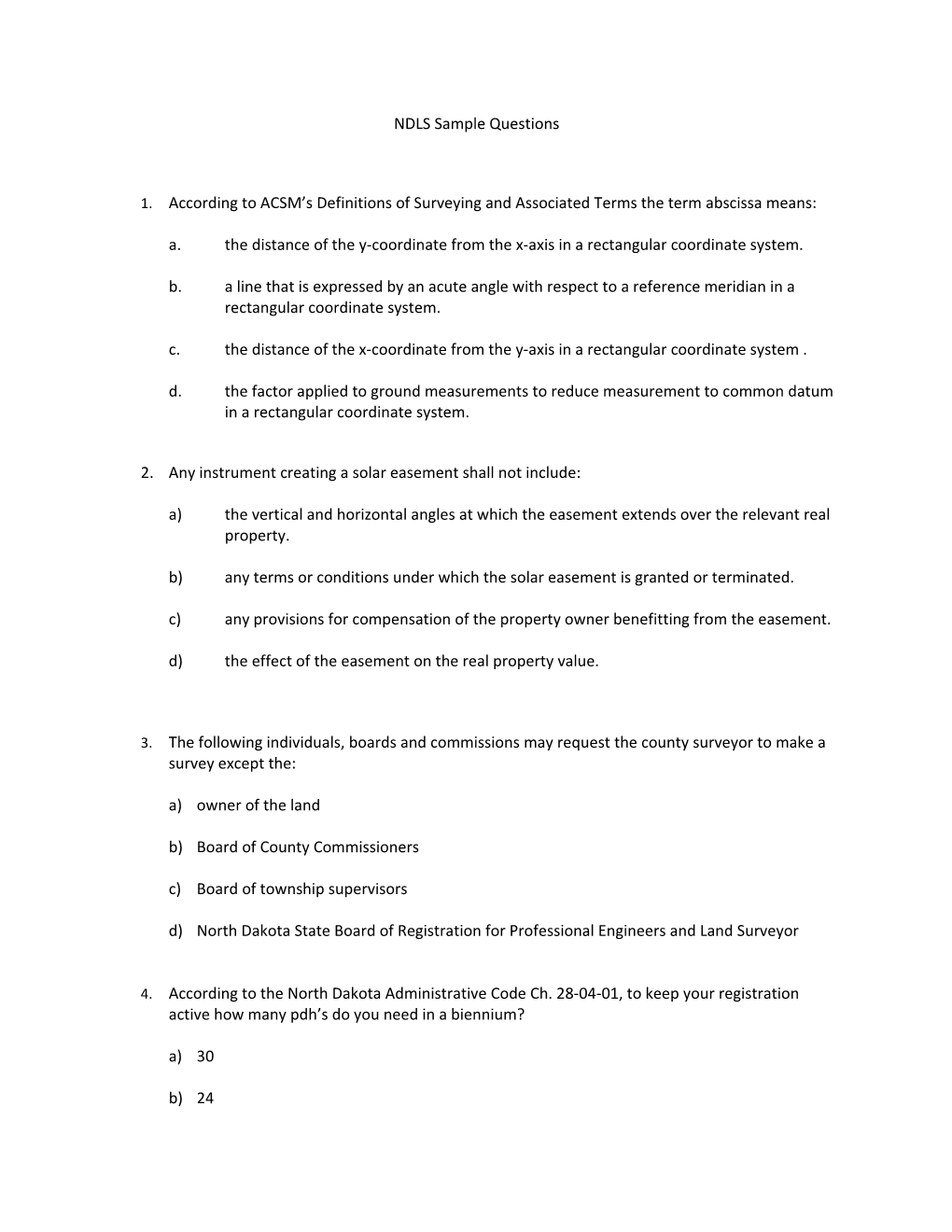 NDLS Sample Questions