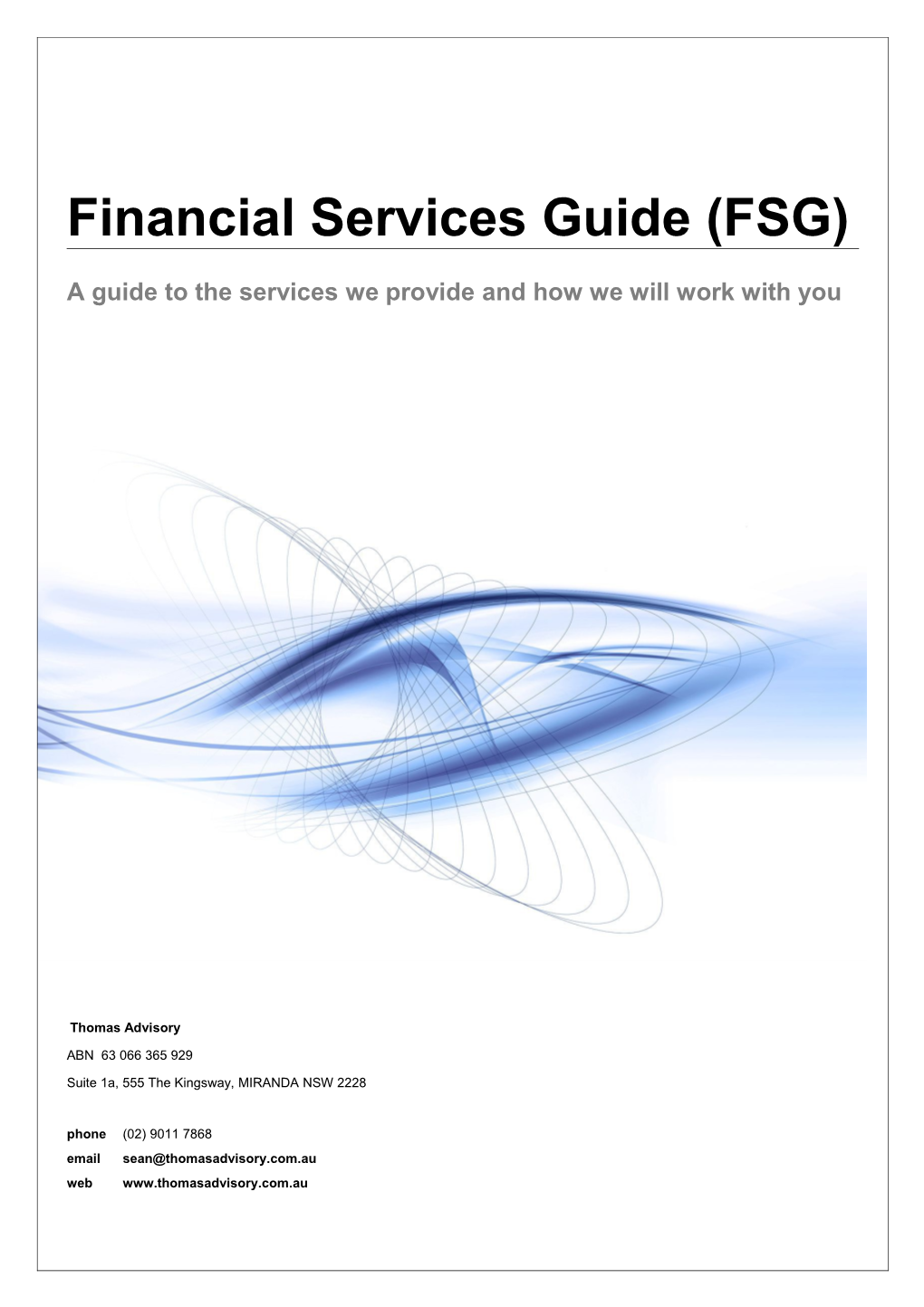 Financial Services Guide (FSG)