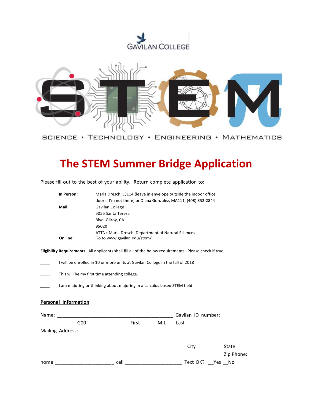 STEM Academy Application