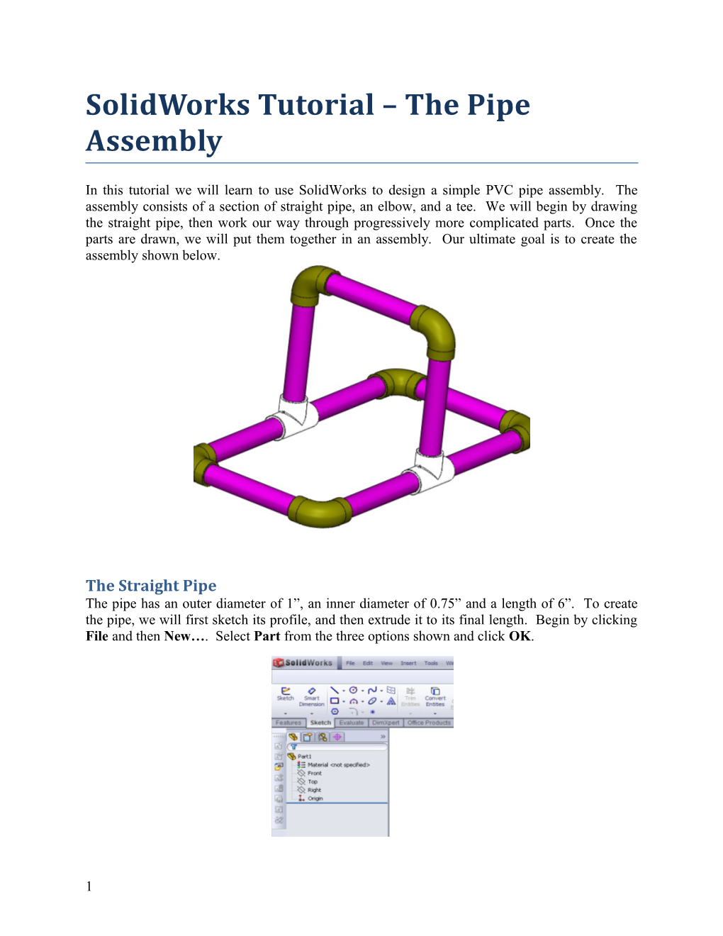 Solidworks Tutorial the Pipe Assembly