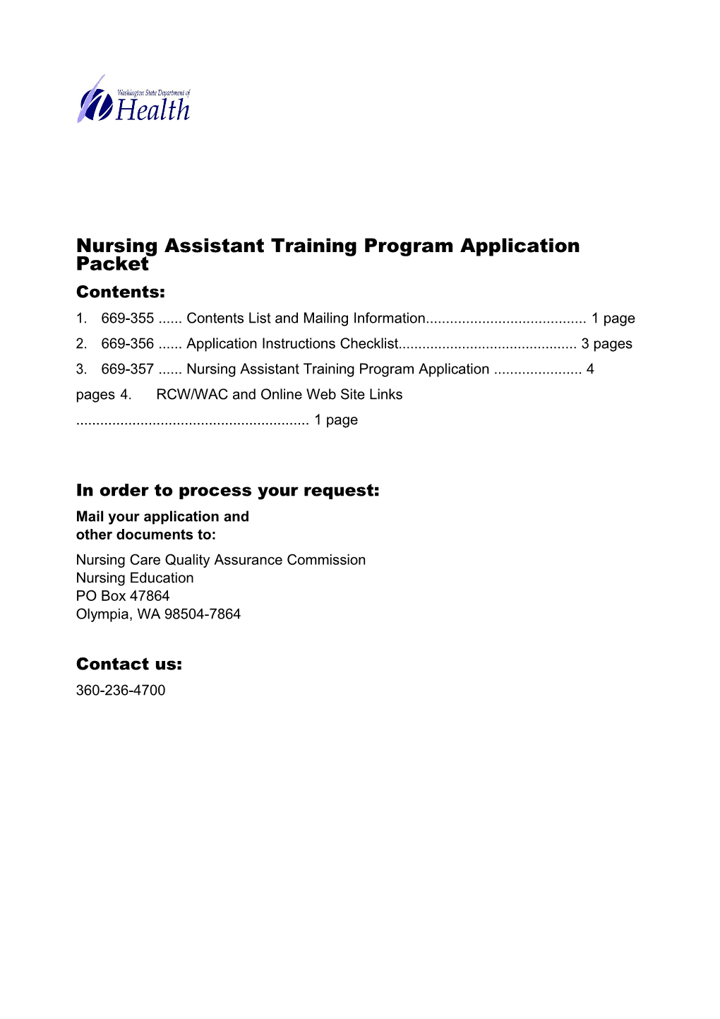 Nursing Education Program Approval Application Packet