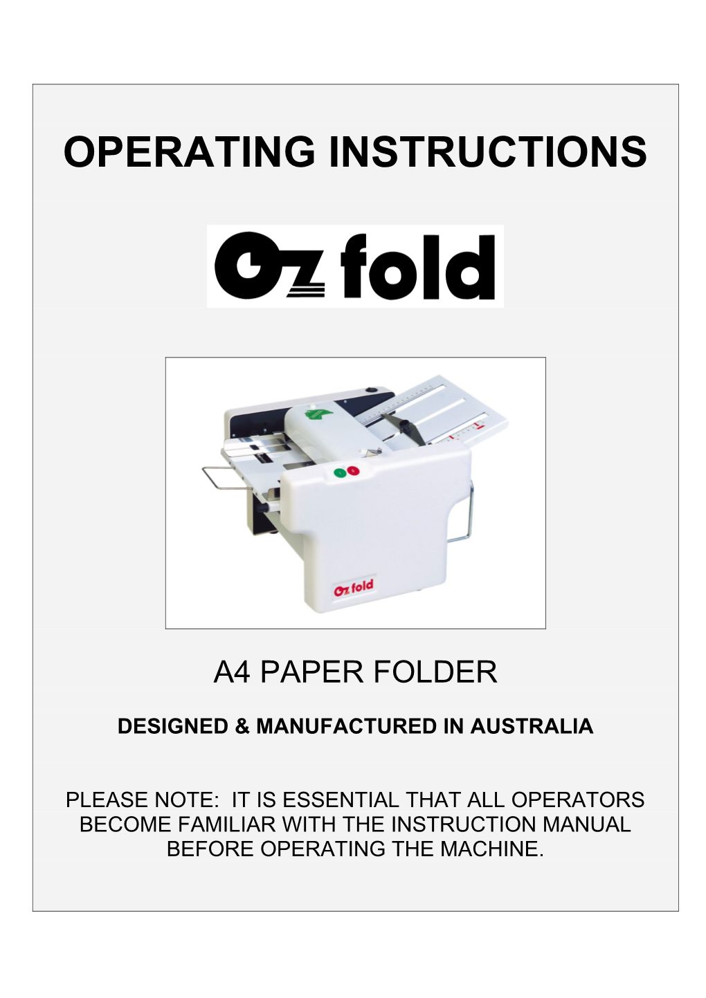 Operating Instructions s1