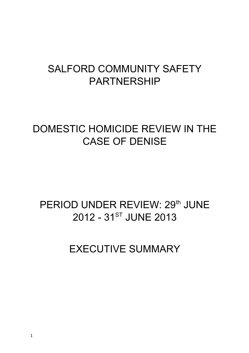 Salford Community Safety Partnership