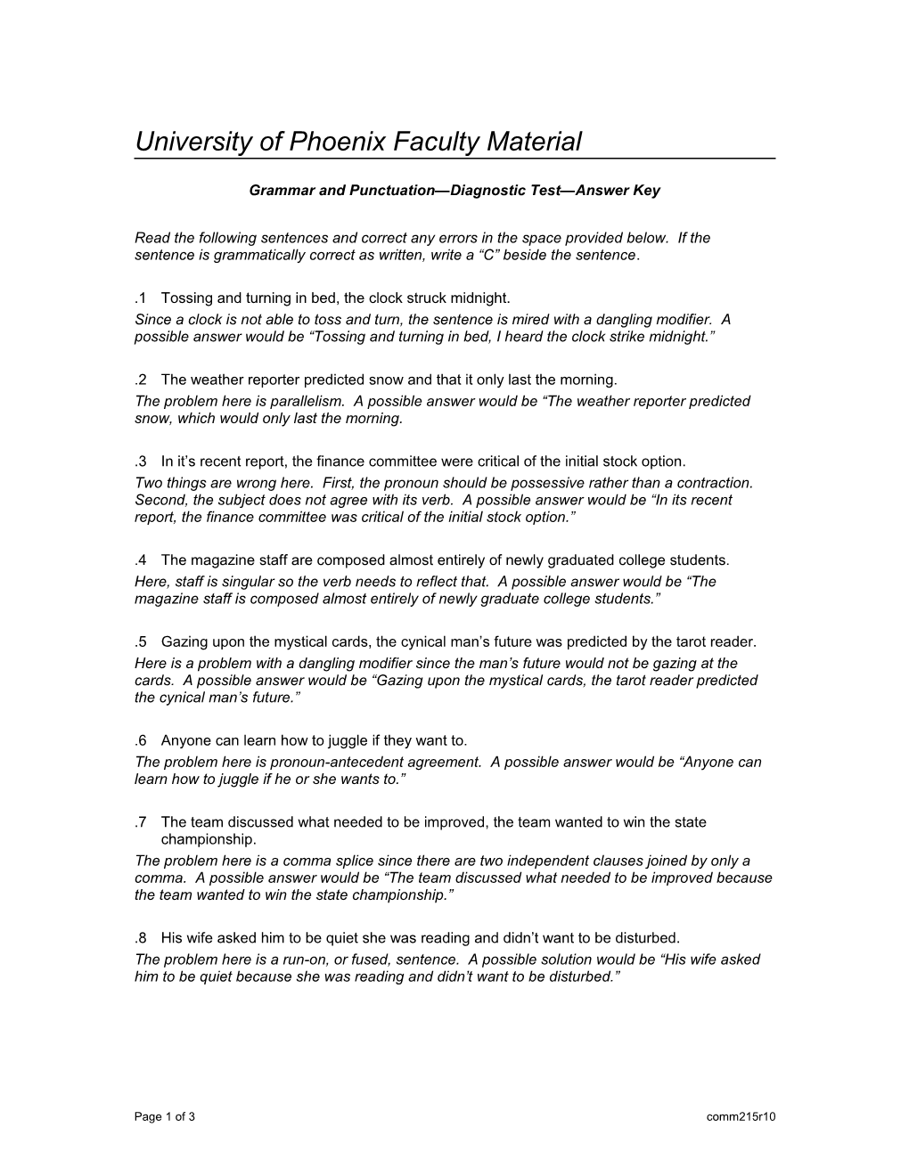 University Of Phoenix Faculty Material