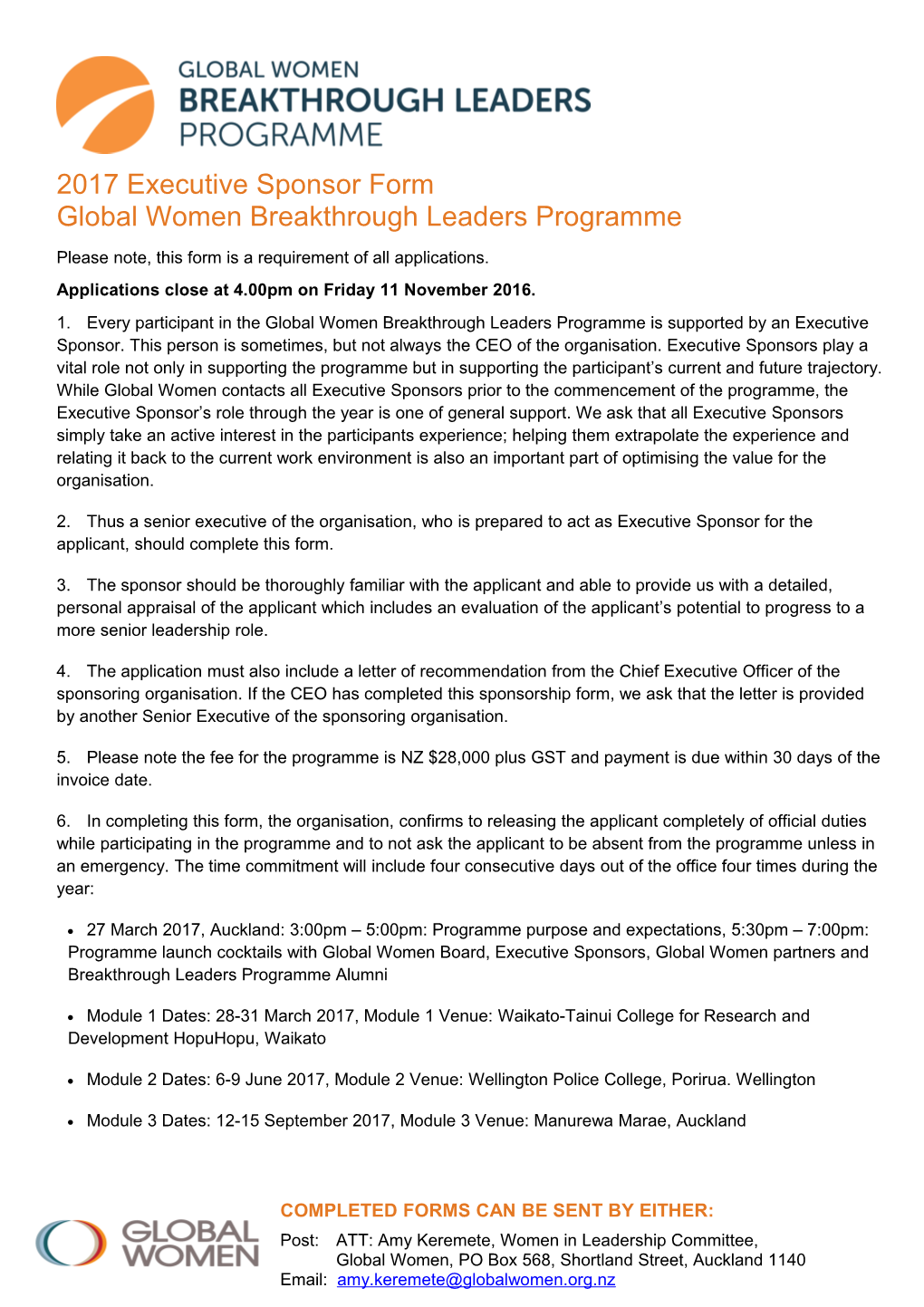 Global Women Breakthrough Leaders Programme