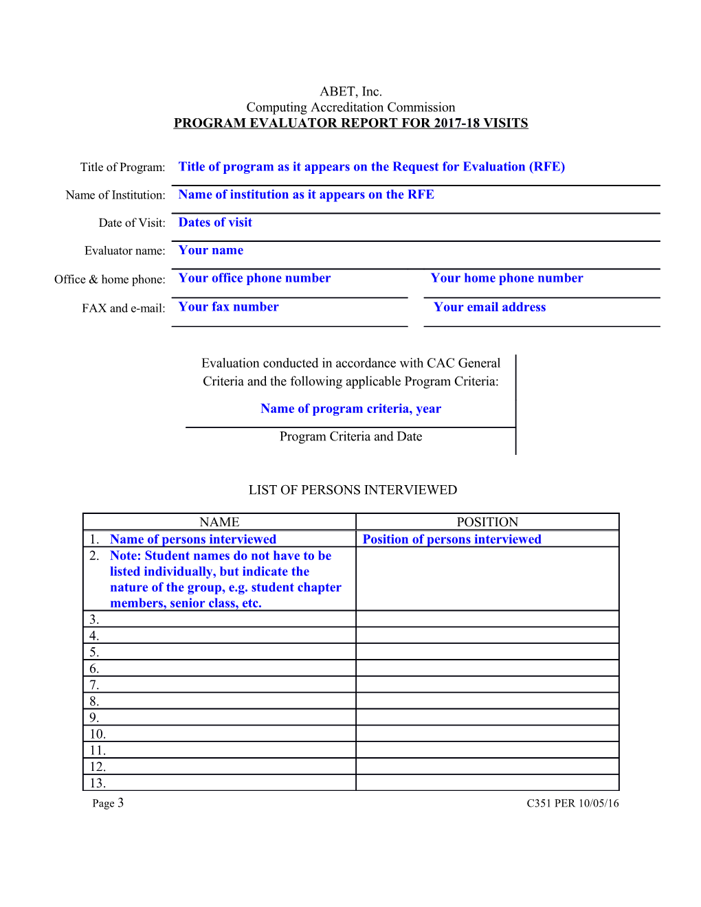 PEV Report Form s1