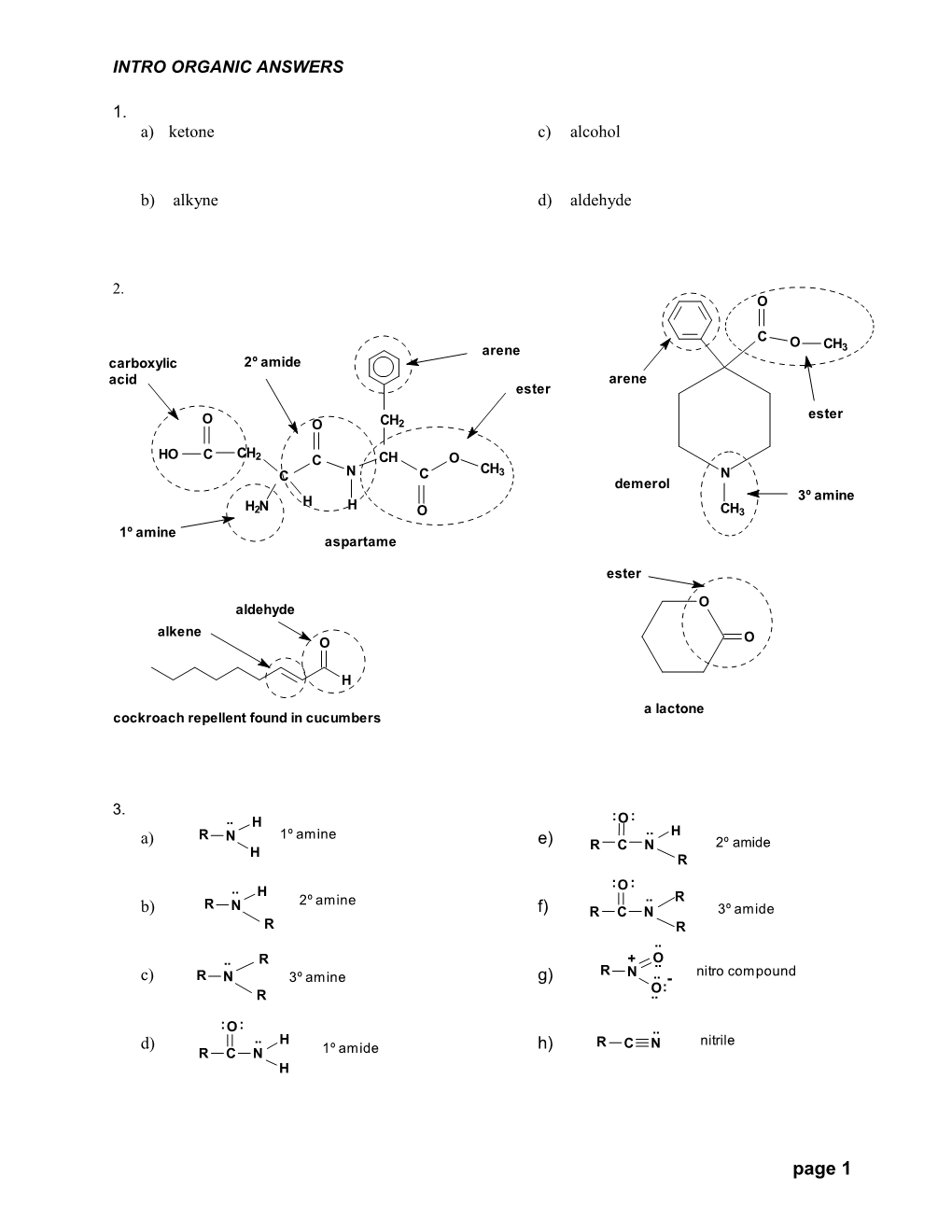 Intro Organic Answers