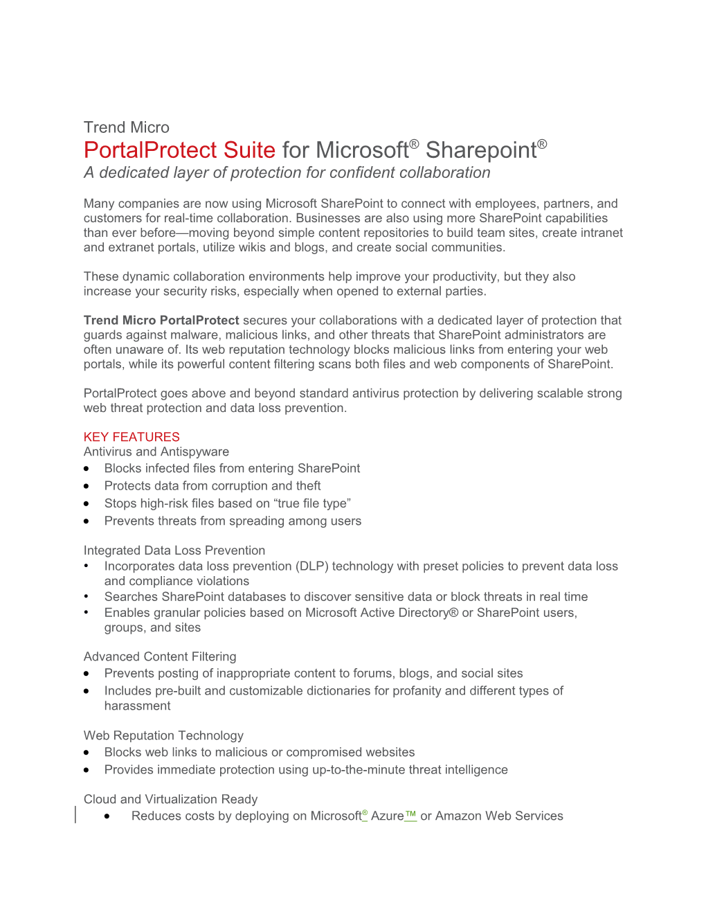 Portalprotect Suite for Microsoft Sharepoint