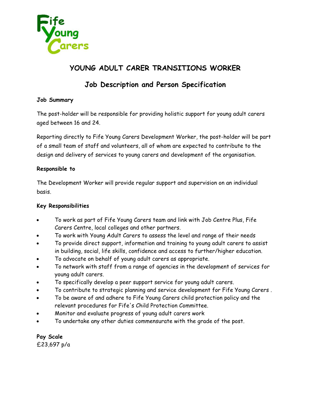 Young Adult Carer Transitions Worker