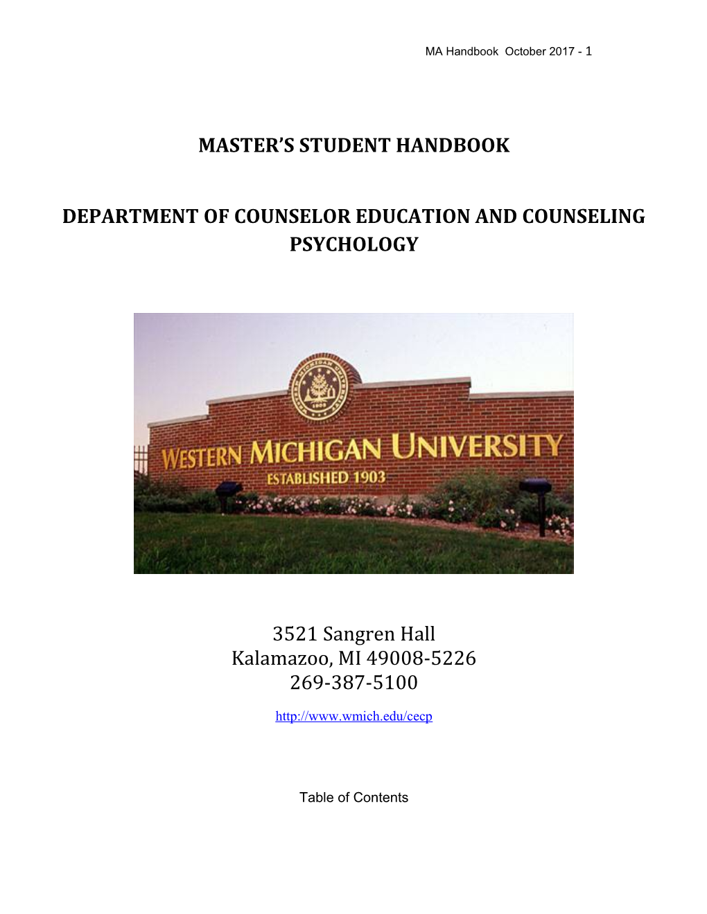 Master S Student Handbook s1