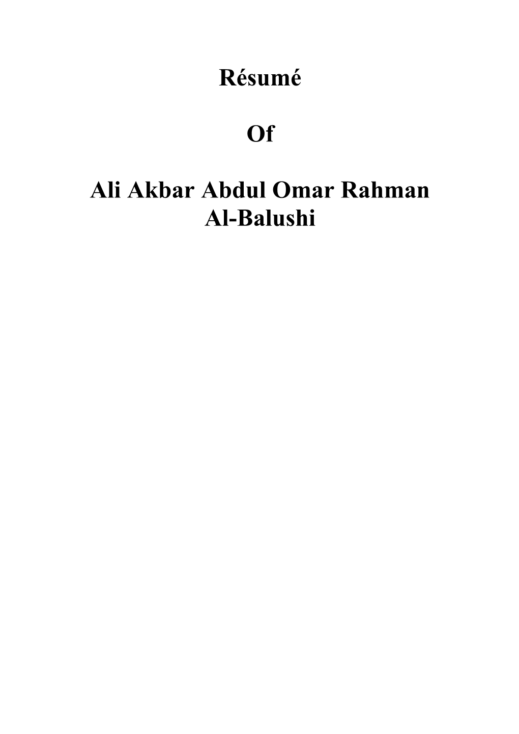 Ali Akbar Abdul Omar Rahman Al-Balushi