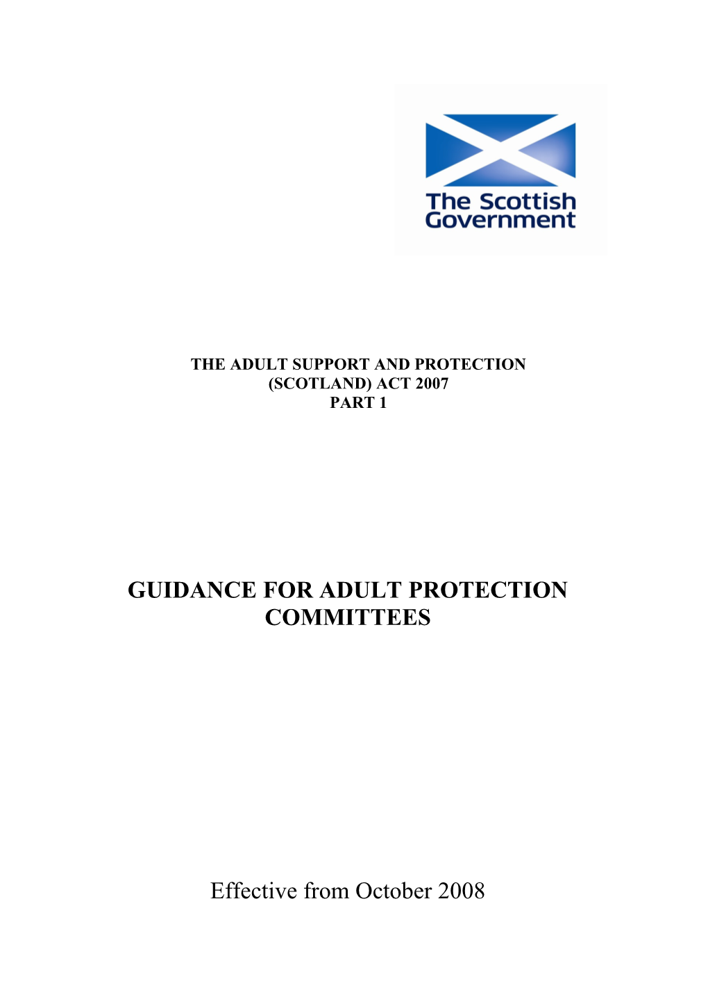 The Adult Support and Protection