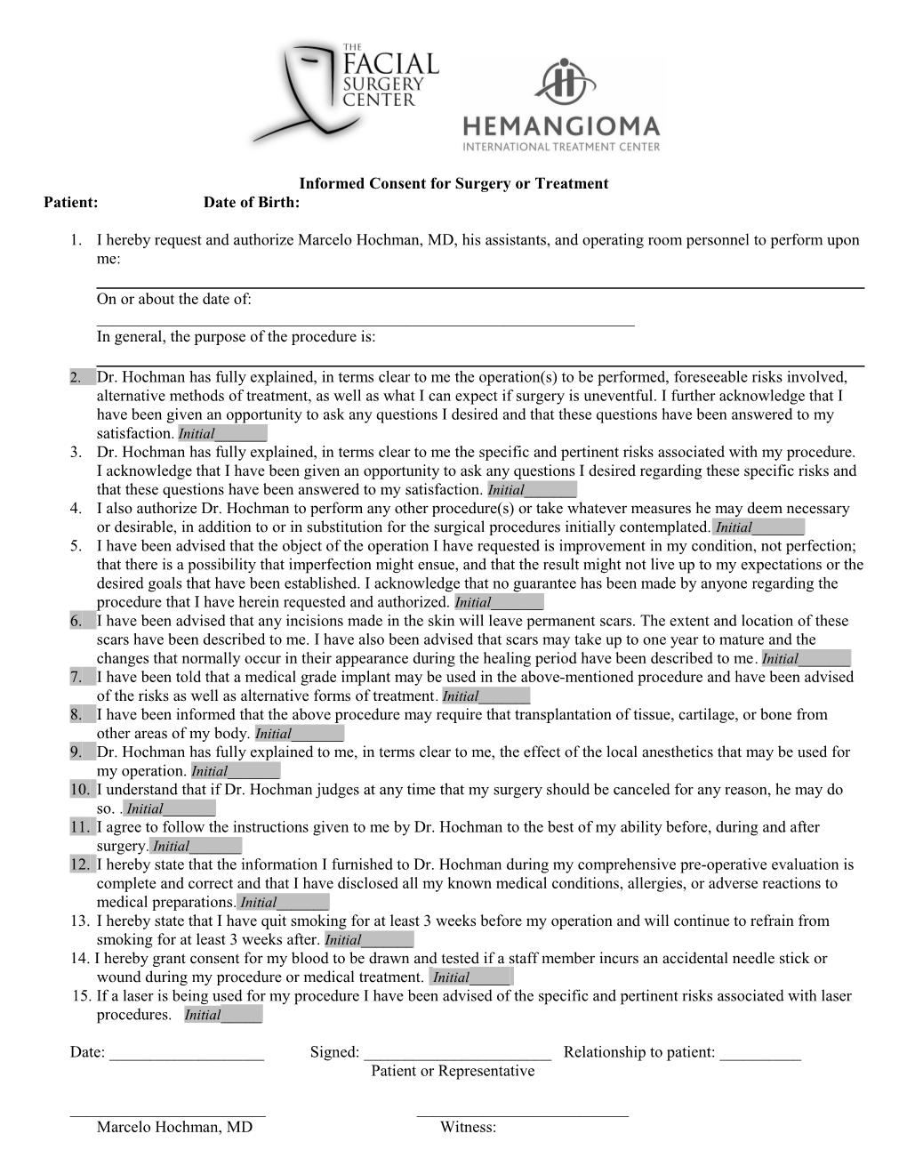 Informed Consent for Surgery Or Treatment s1