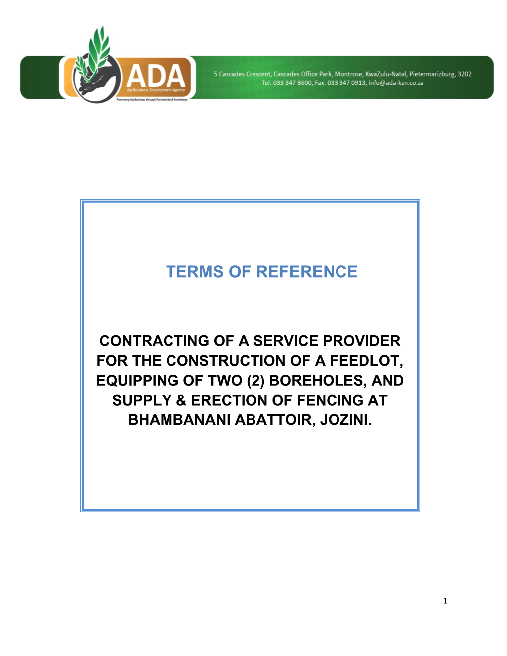 ADA Is Requesting Proposals for Technical Assistance with Regard to the Site Clearing