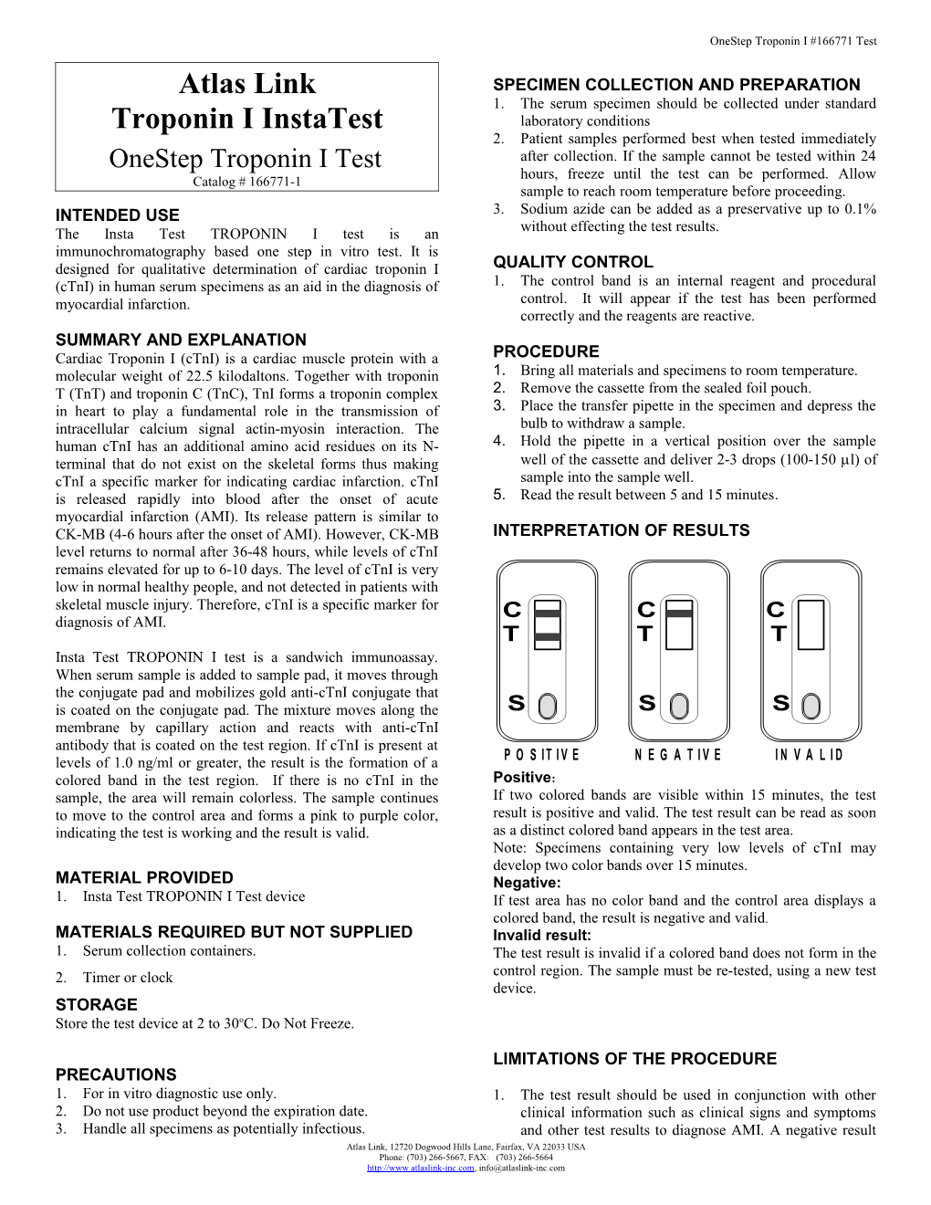 Troponin I Instatest