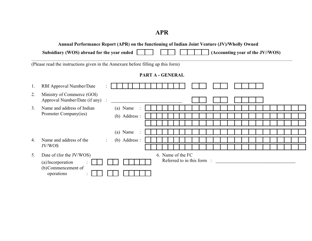 Please Read the Instructions Given in the Annexure Before Filling up This Form