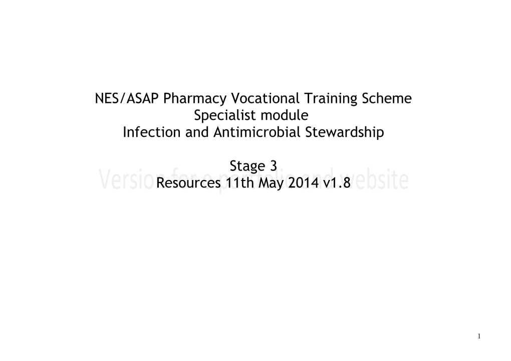 Scottish Hospital Pharmacist S Vocational Training Scheme