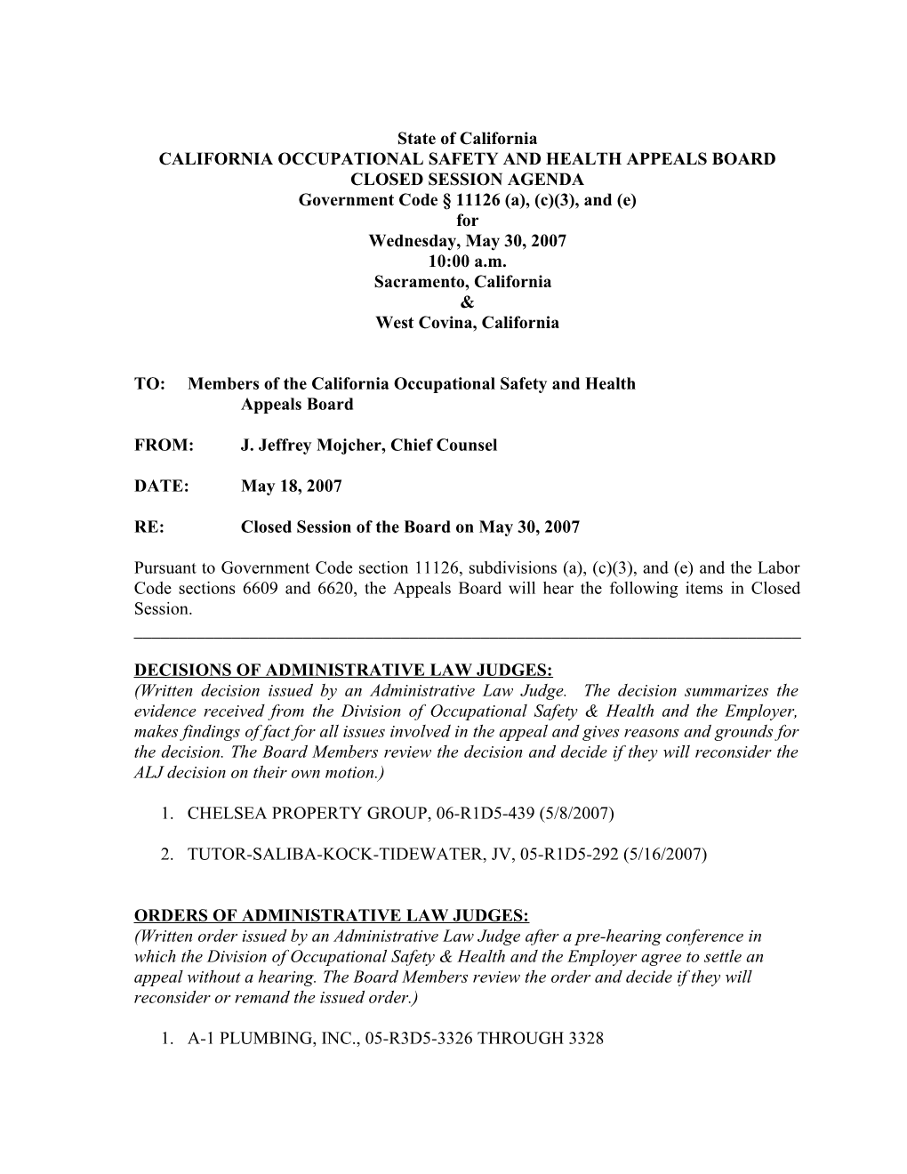 California Occupational Safety & Health Appeals Board s10