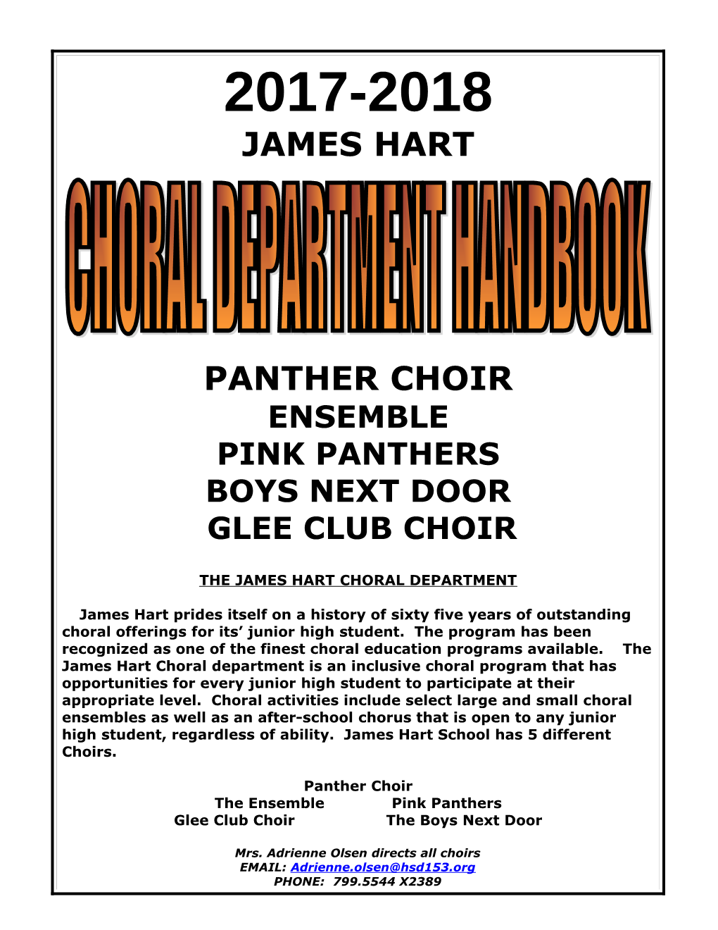 The James Hart Choral Department