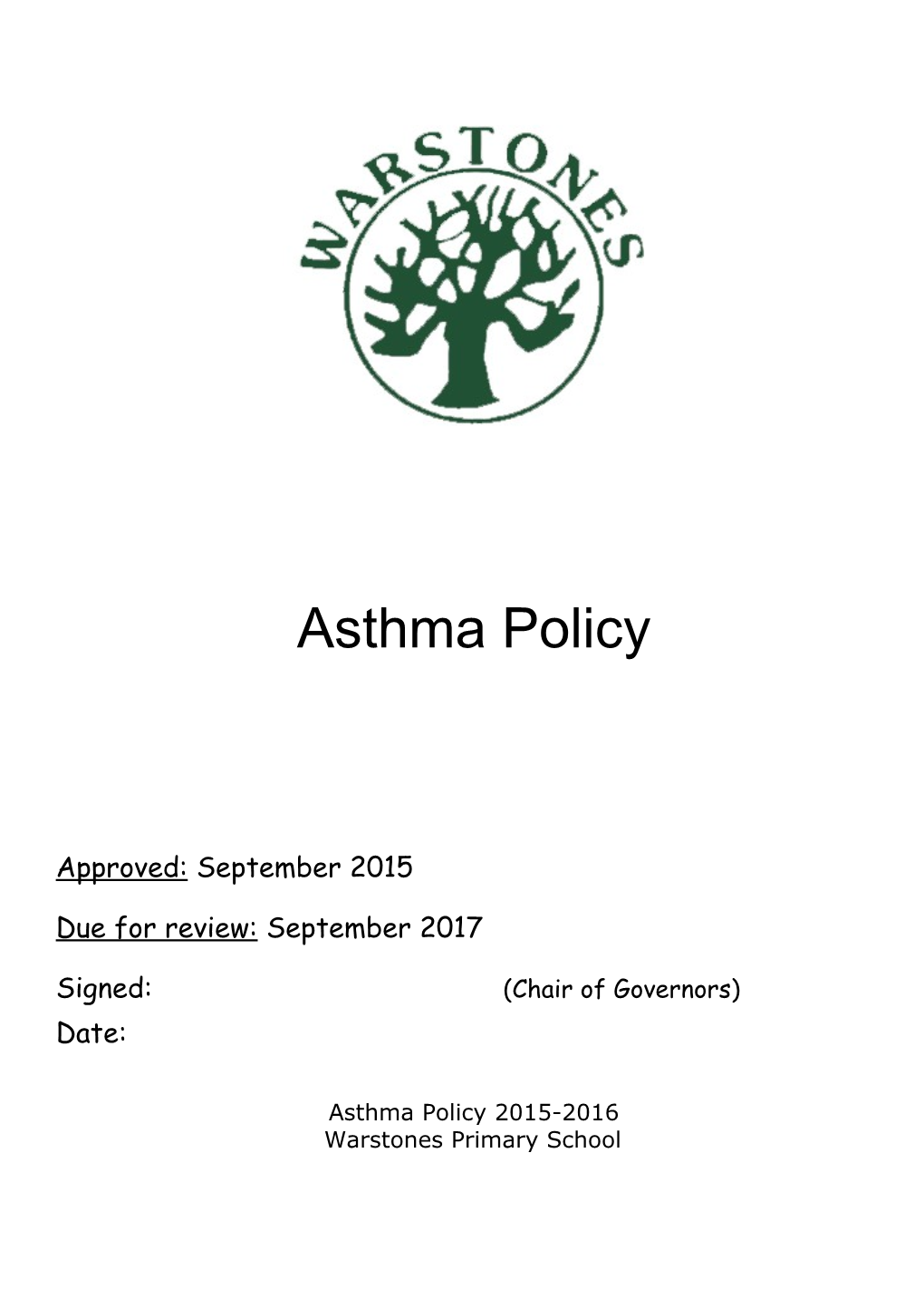 Asthma Policy