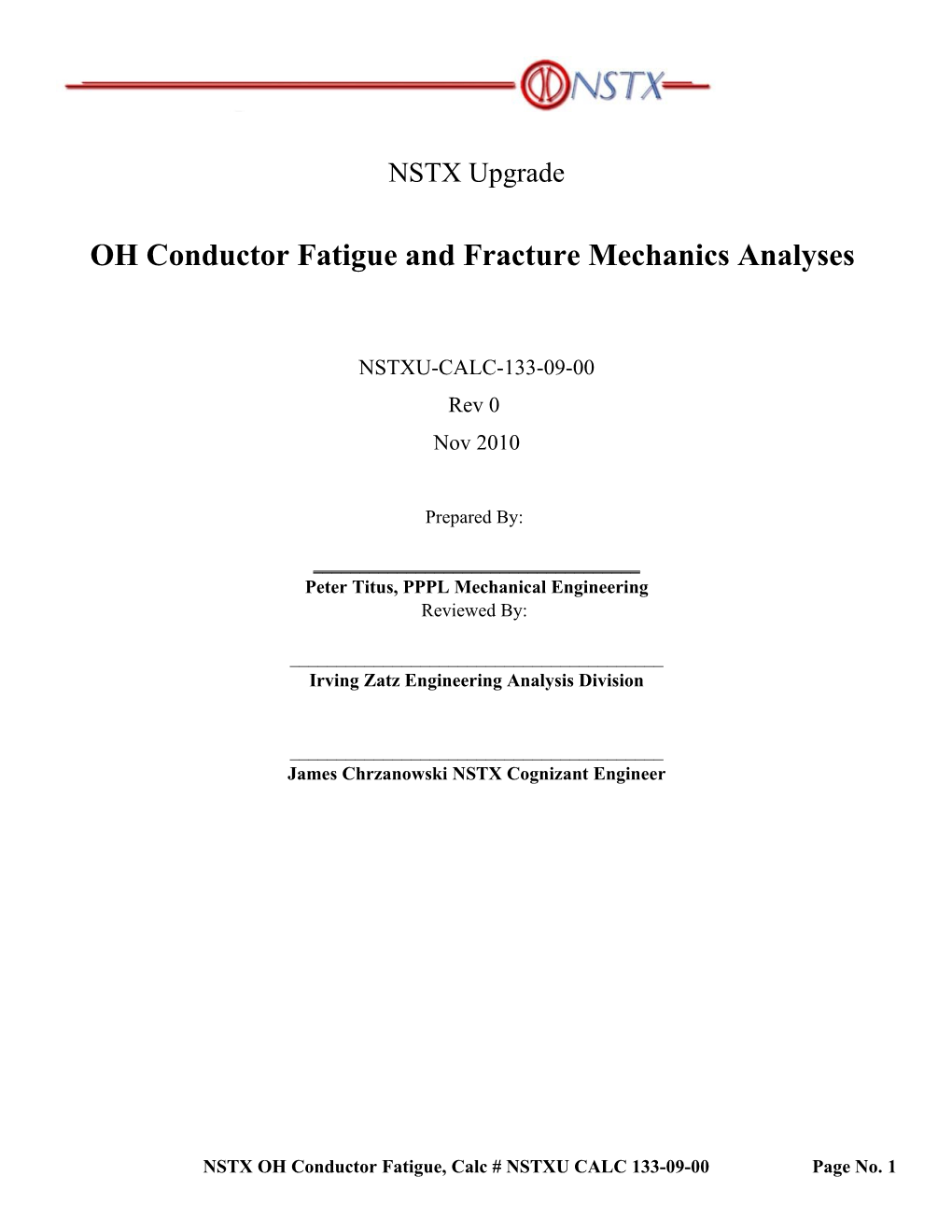 OH Conductor Fatigue and Fracture Mechanics Analyses