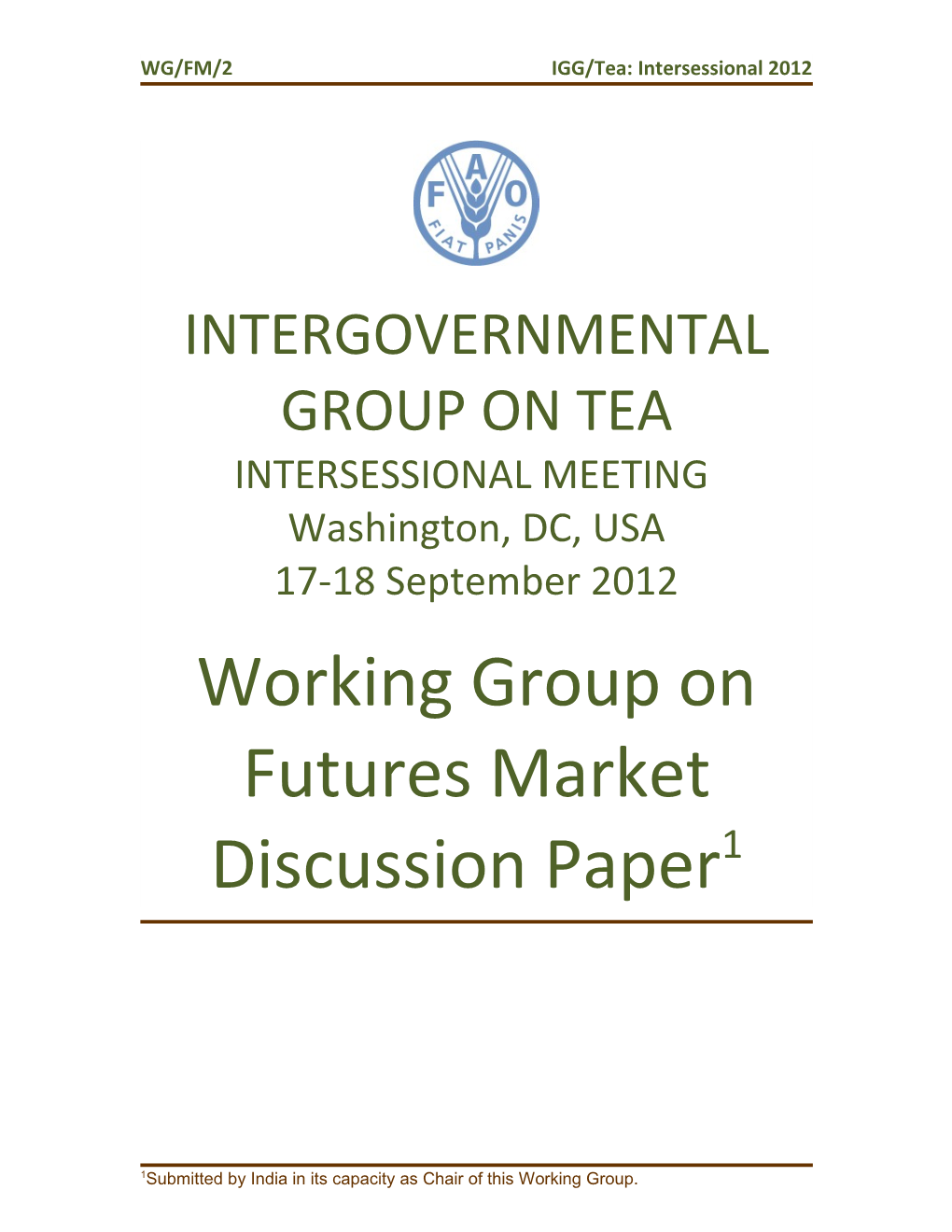 IGG/Tea: Intersessional 2012