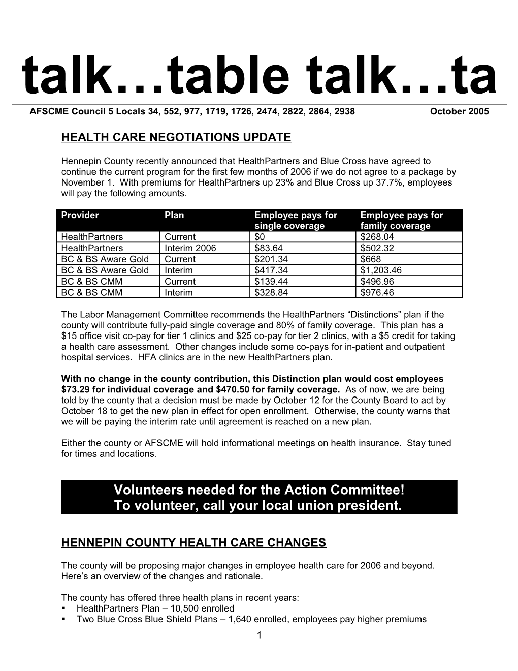 Hennepin County Health Care Changes