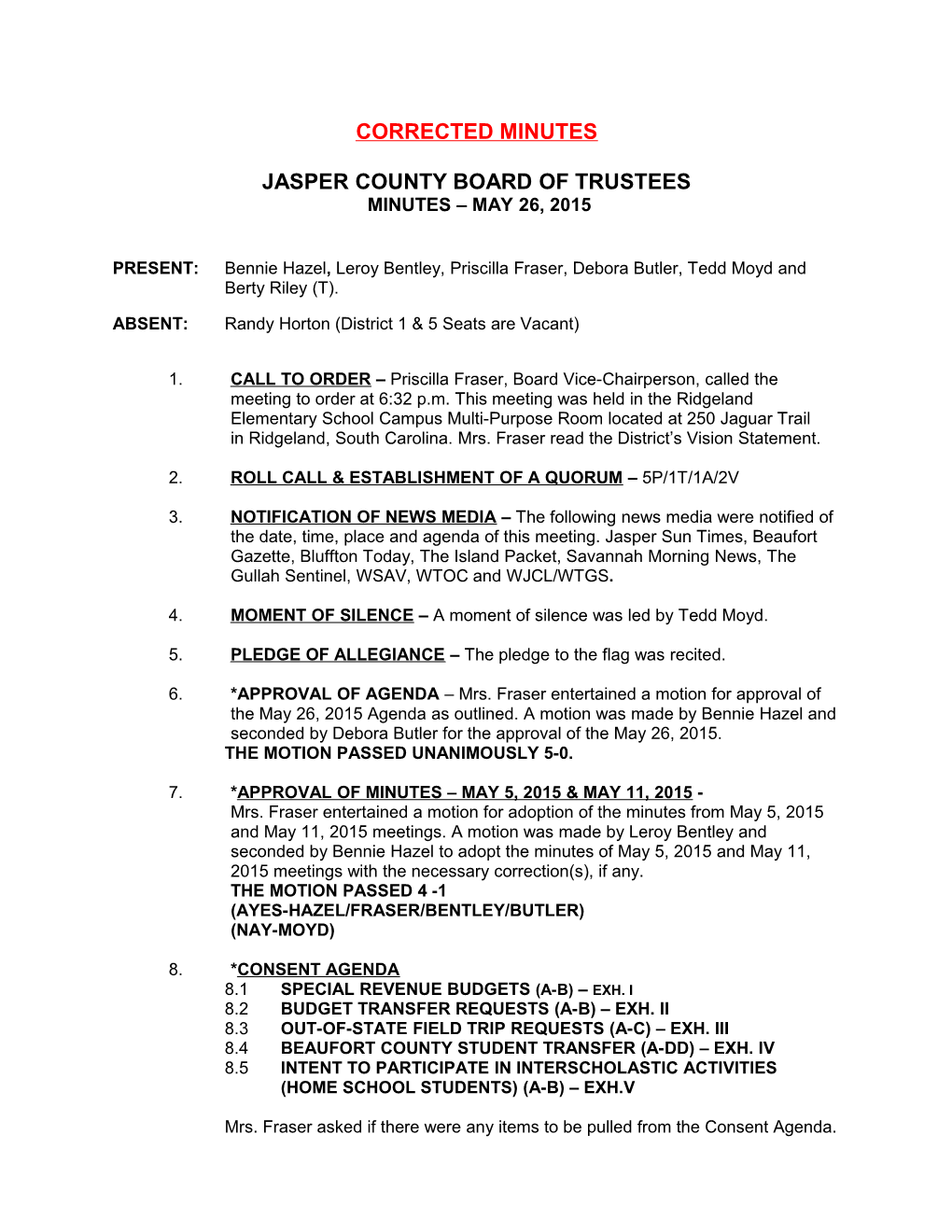 Jasper County Board of Education s5