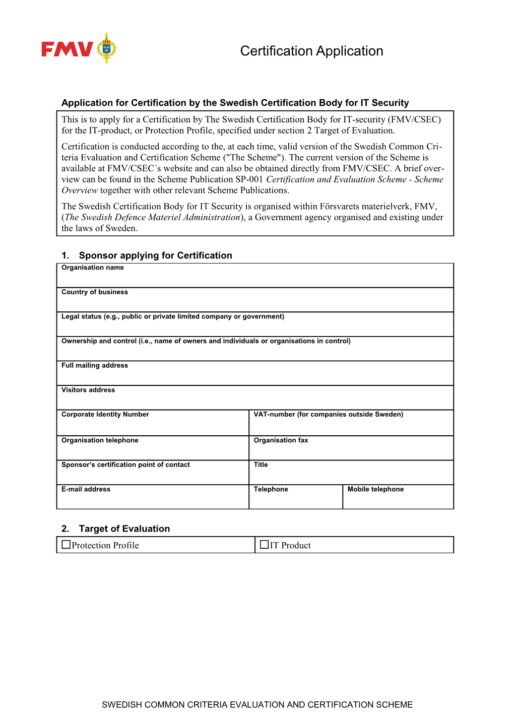 196 Certification Application with Terms - Form