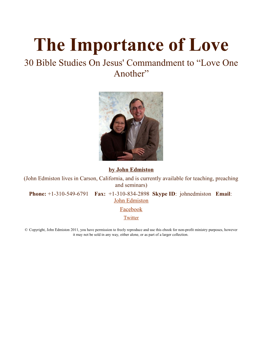 The Importance of Love