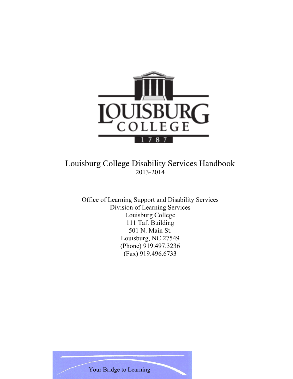 Louisburg College Disability Services Handbook