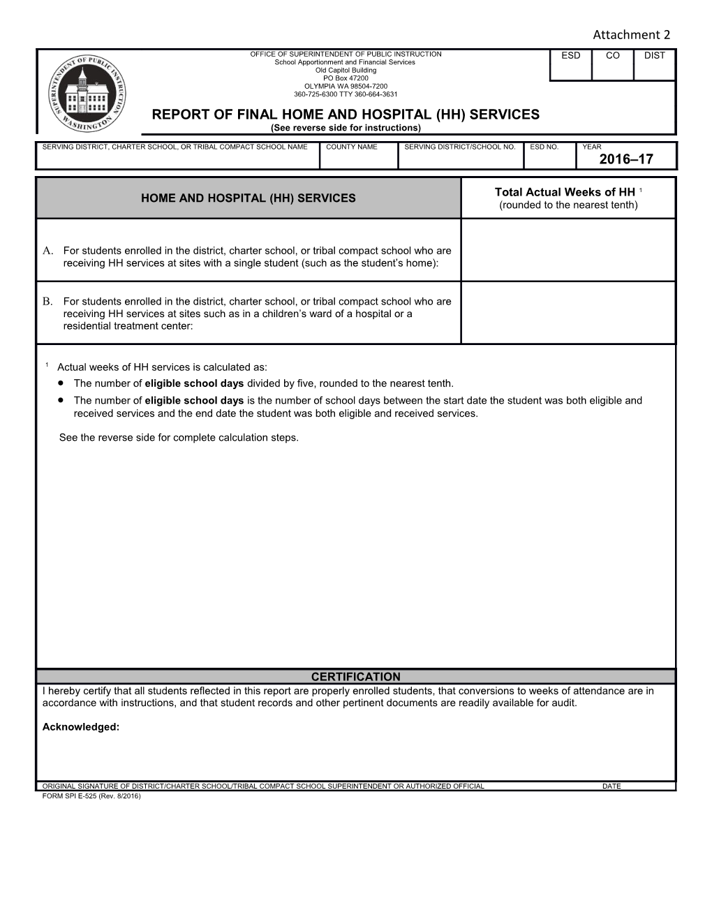 Instructions for Completing Form Spi E-525