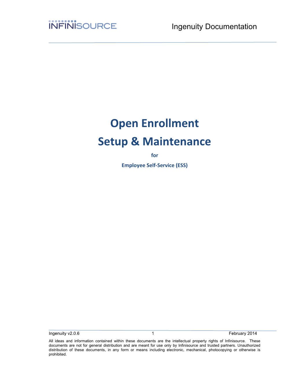 Open Enrollment Setup and Maintenance V2.0.6