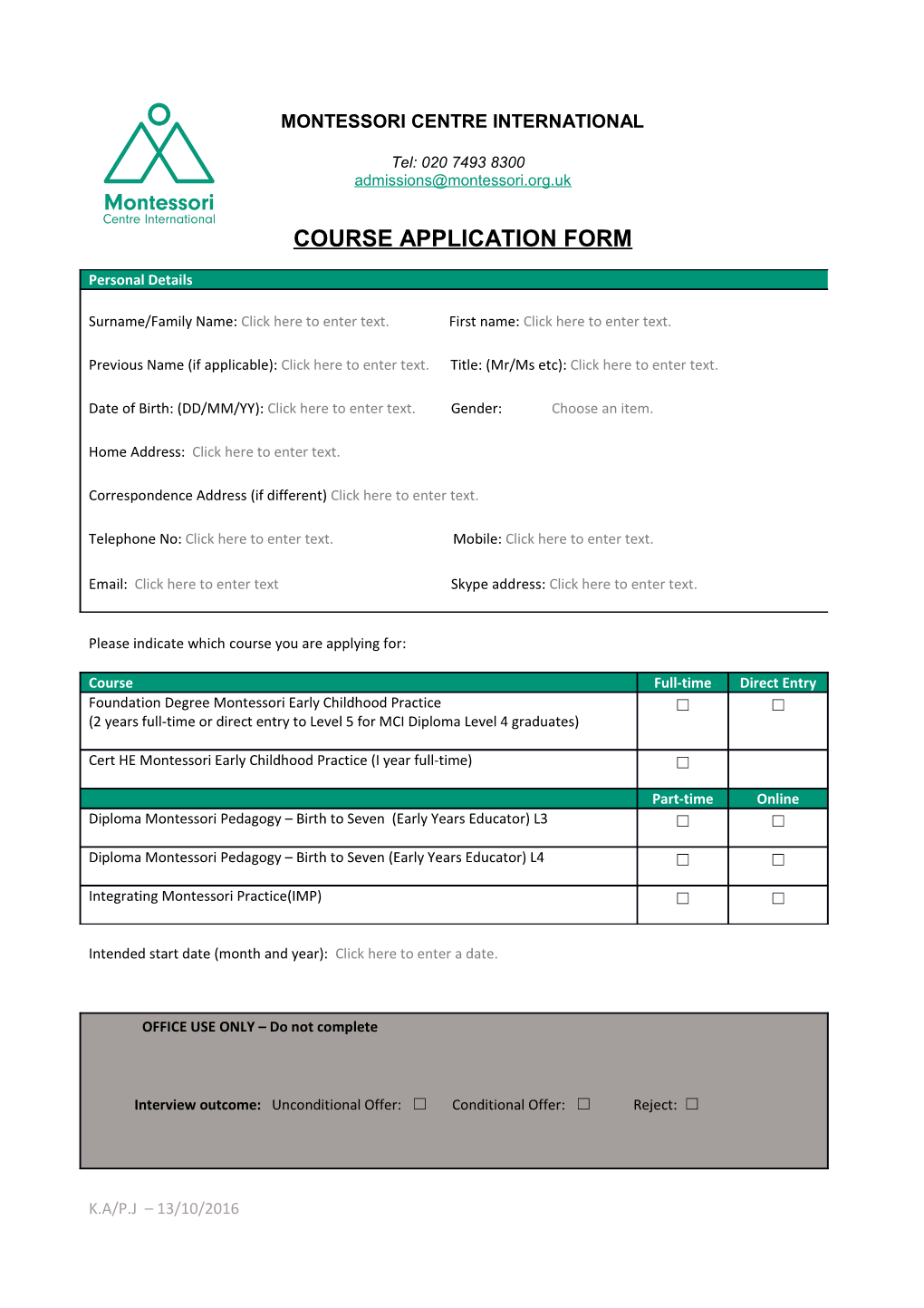 Please Indicate Which Course You Are Applying For s1