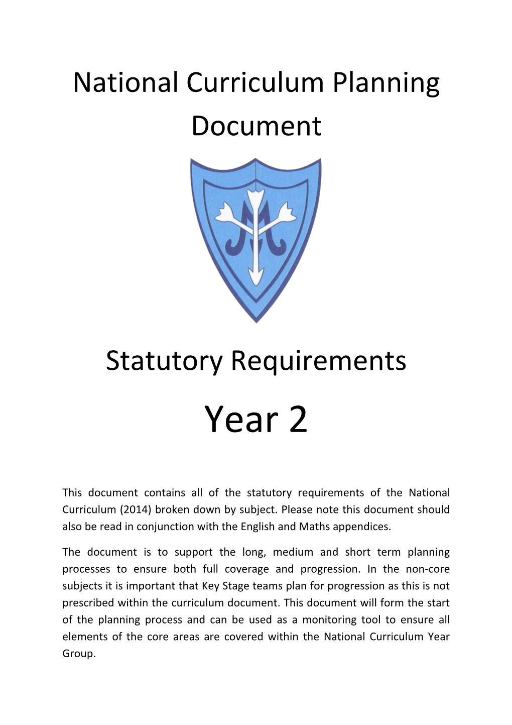 National Curriculum Planning Document