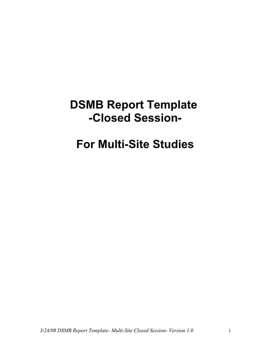 DSMB Report Template s1