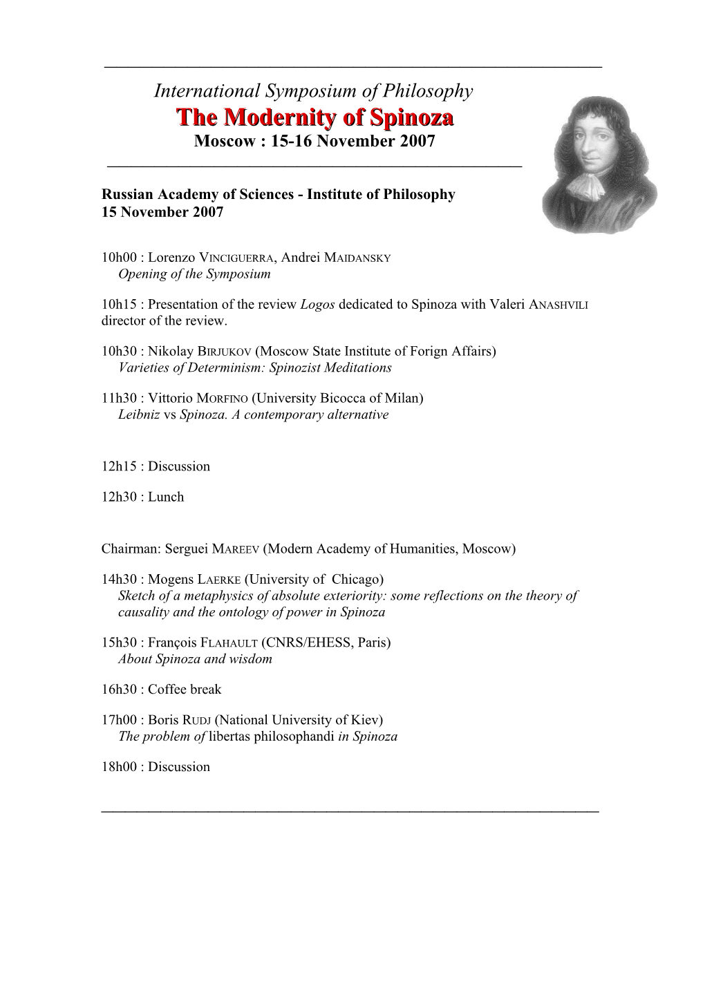 International Symposium of Philosophy