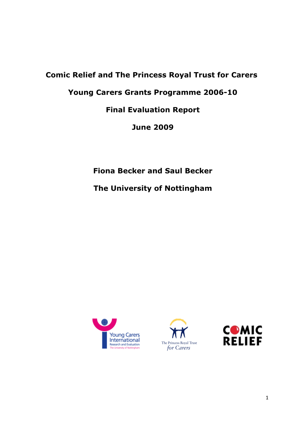 Comic Relief and the Princess Royal Trust for Carers