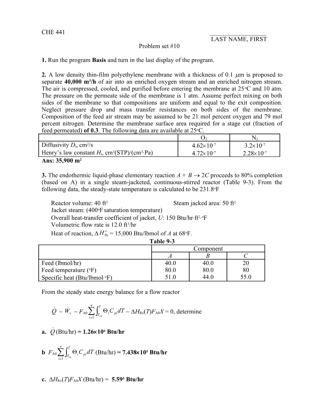 1. Run the Program Basis and Turn in the Last Display of the Program