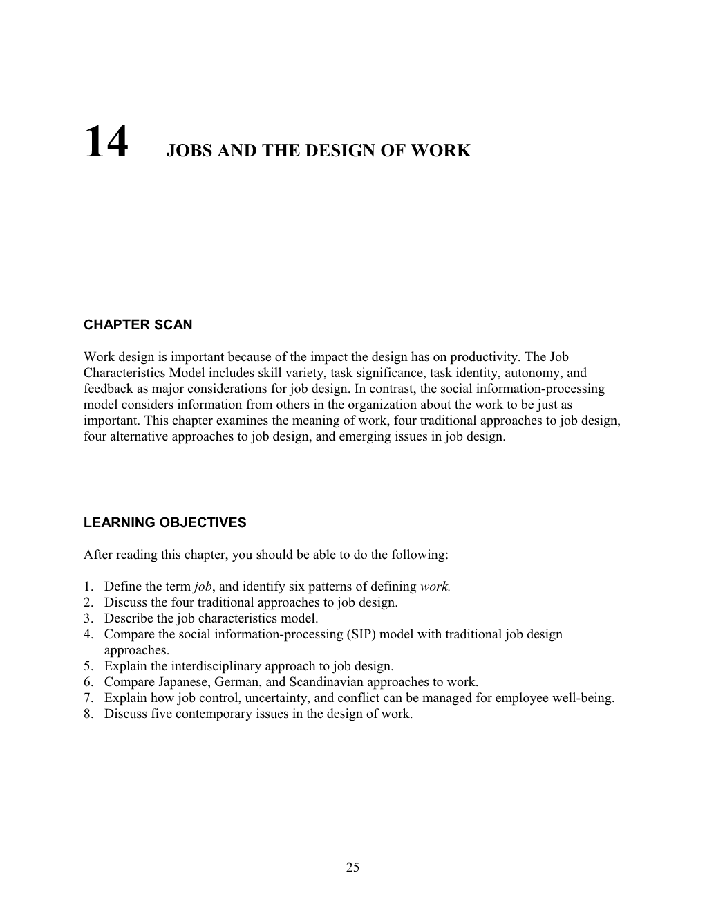 14	Jobs and the Design of Work