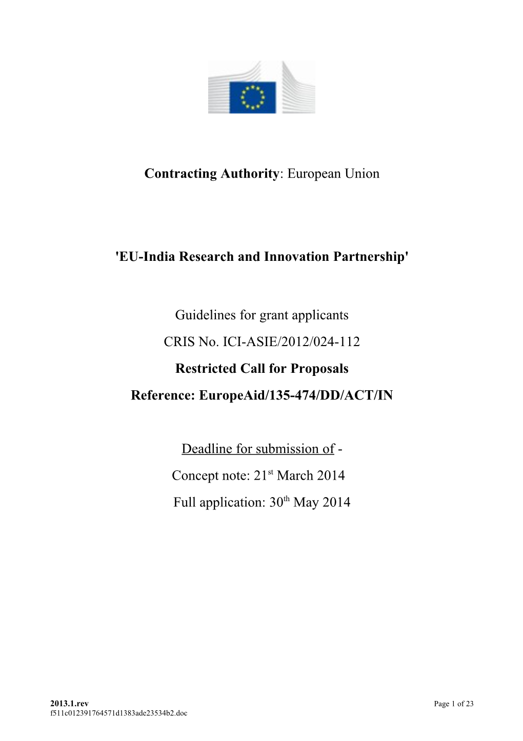 'EU-India Research and Innovation Partnership'