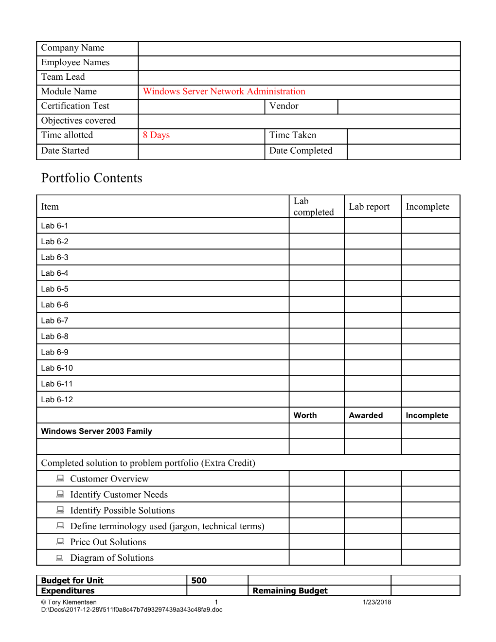 Some of the Tasks of a Network Administrator