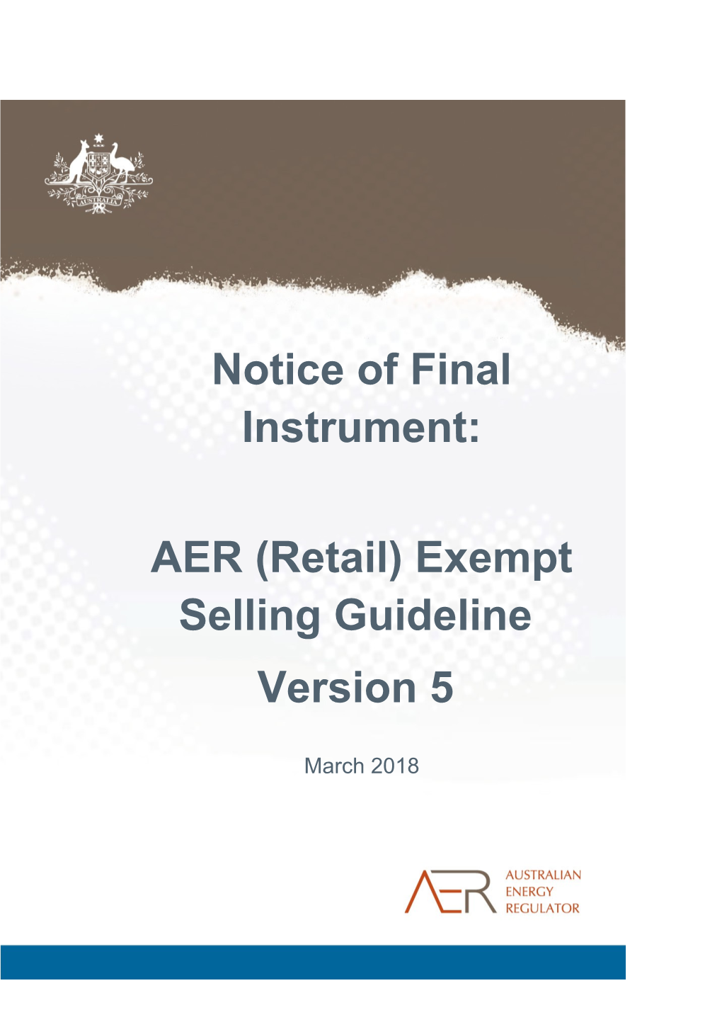 AER (Retail) Exempt Selling Guideline