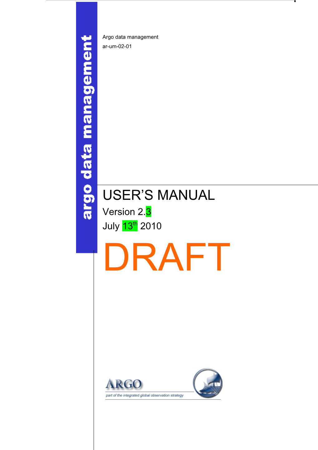 Argo Data Management