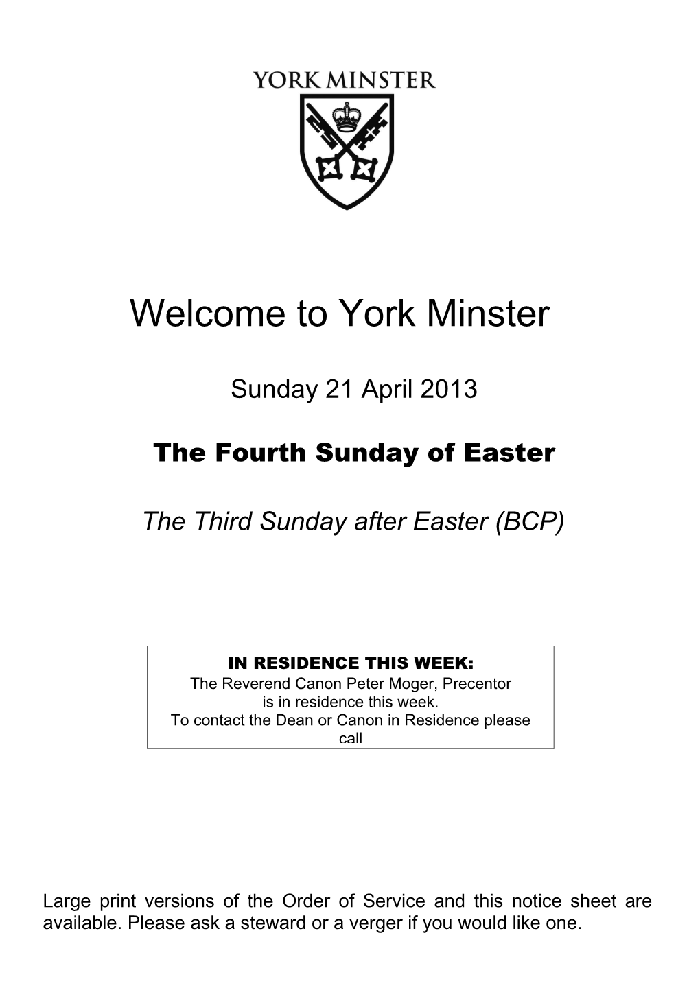 The Fourth Sunday of Easter