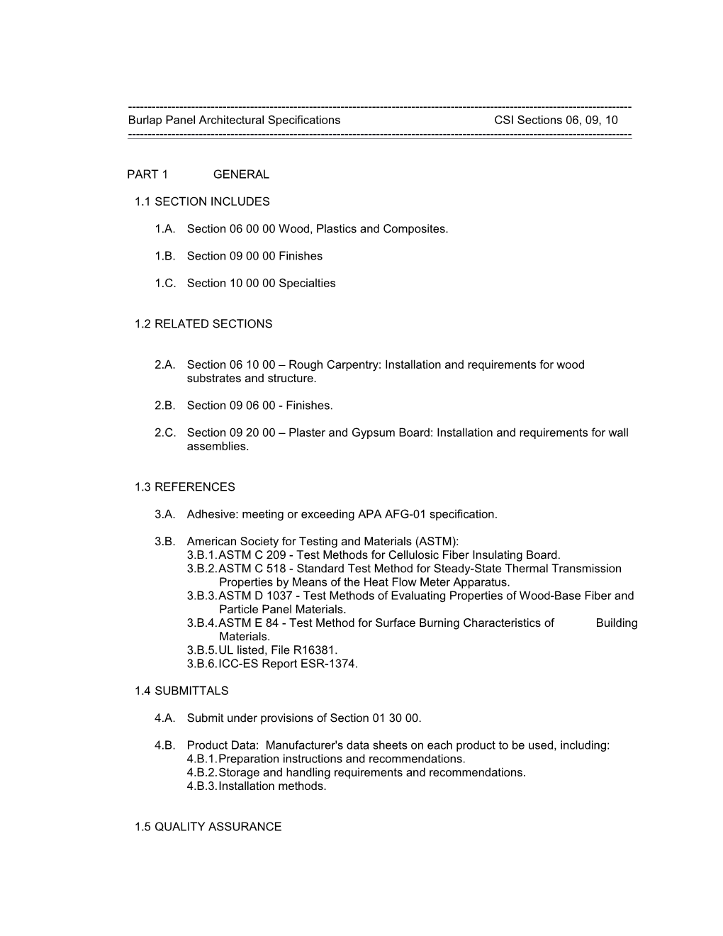 Section 09800 - ACOUSTICAL TREATMENT s2