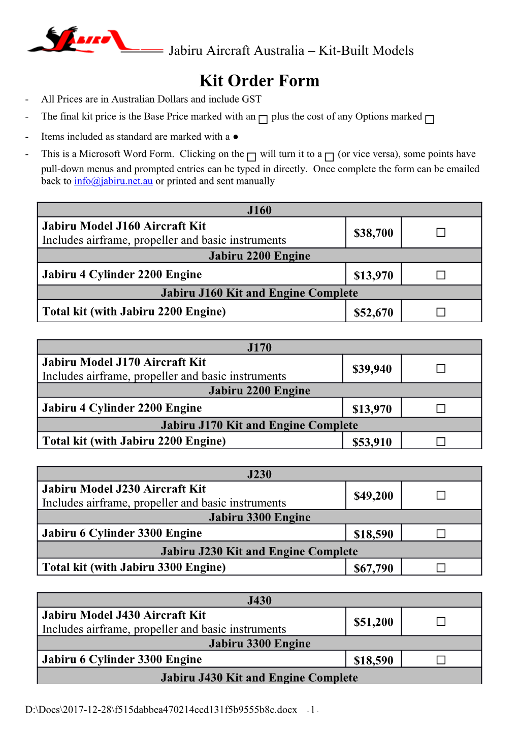 Jabiru Aircraft Pty Ltd