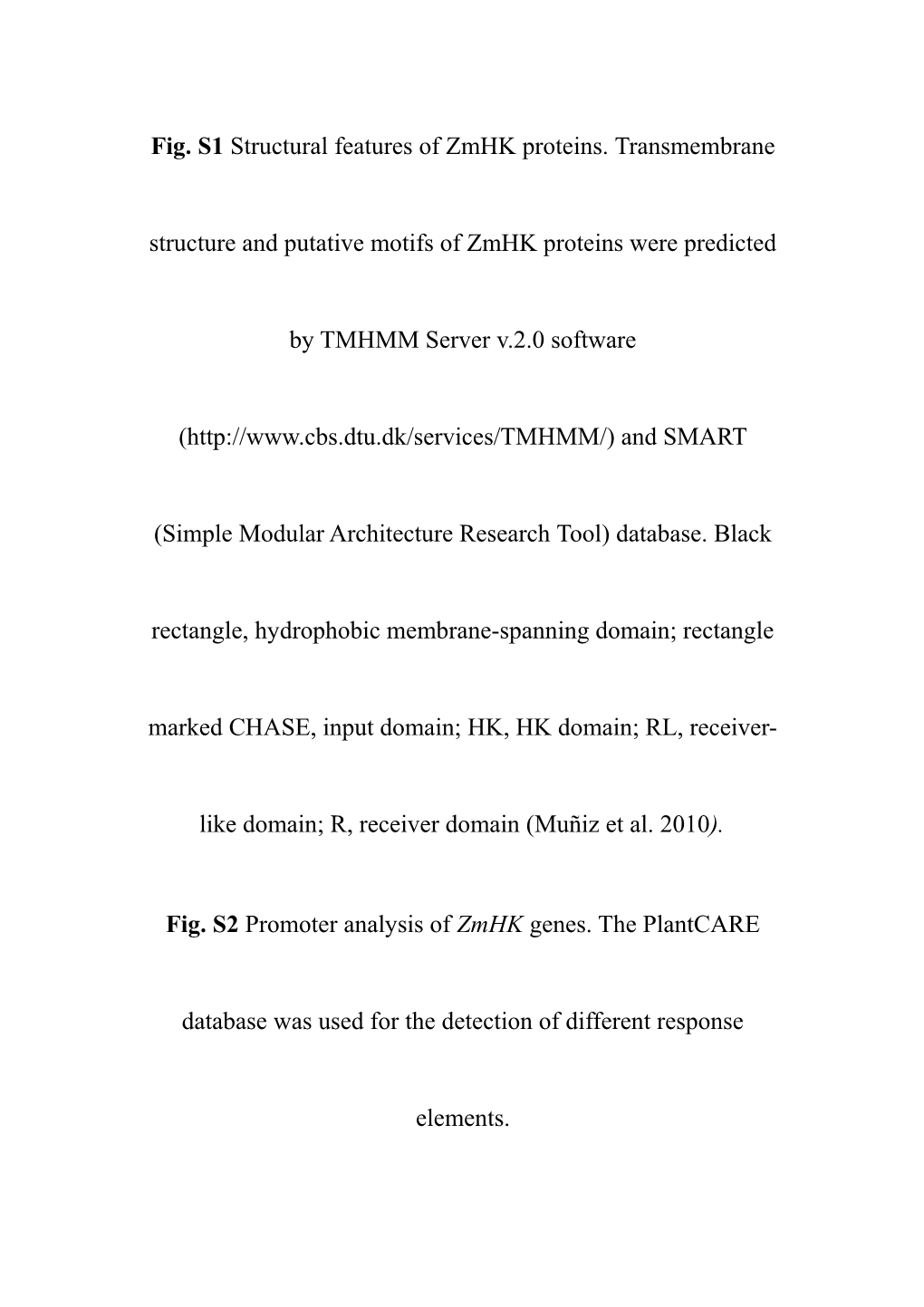 Table S1.Specific Primers Used for Amplification of the Zmhk Cdnas