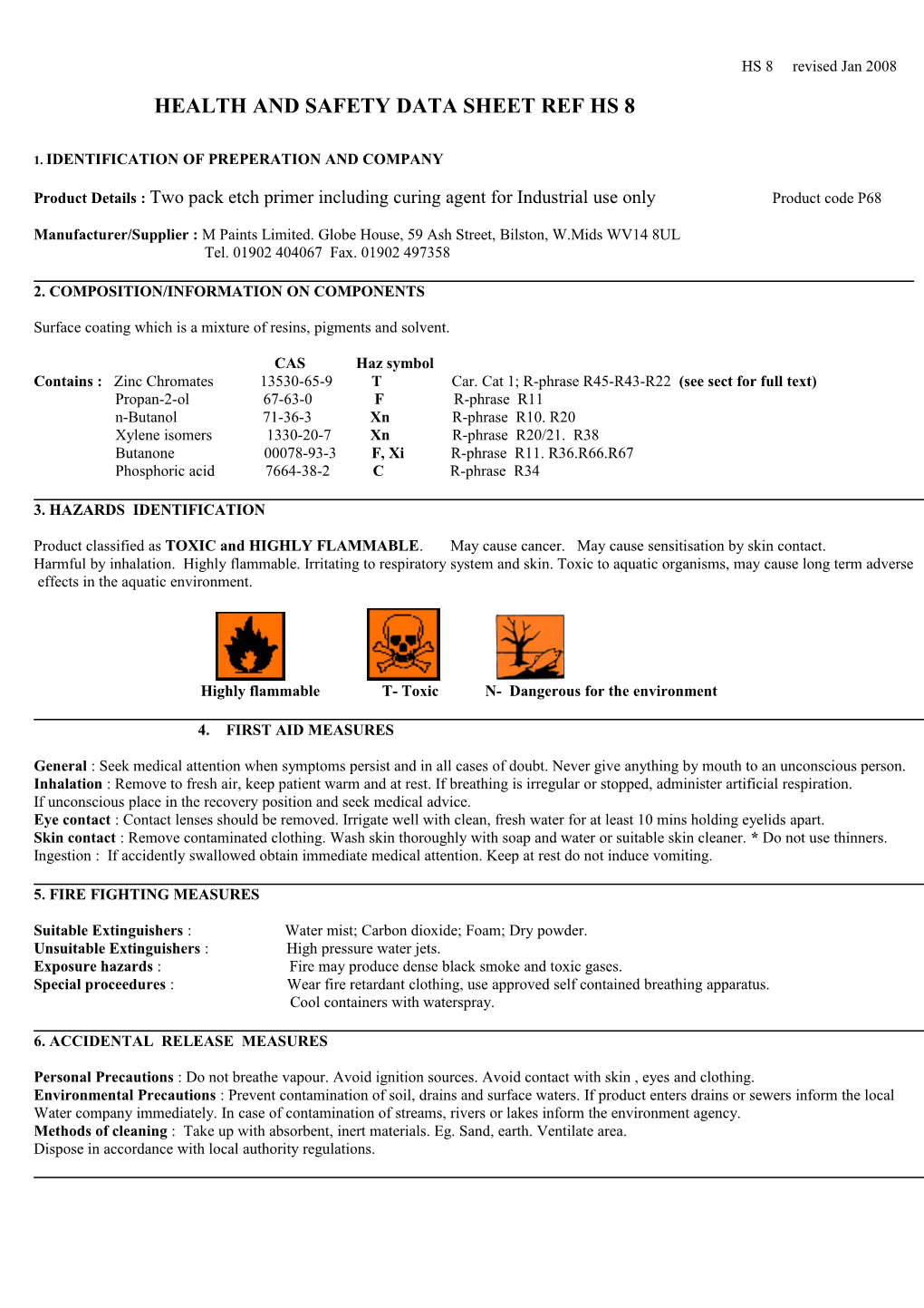 Page 1 0F 2 Date of Issue 19